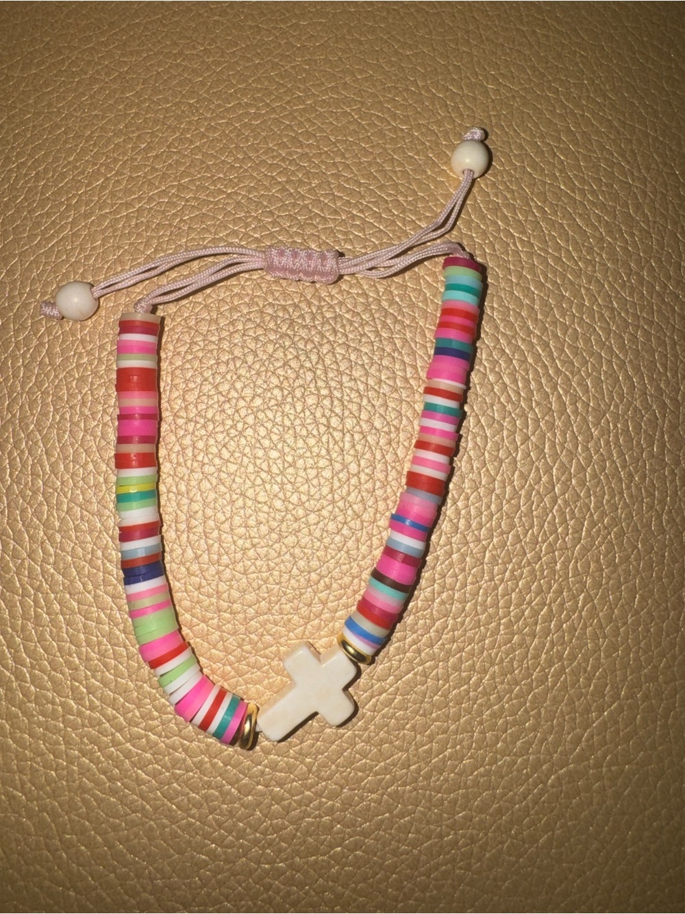 Kids Multicolor Beaded Bracelet with Cross Charm